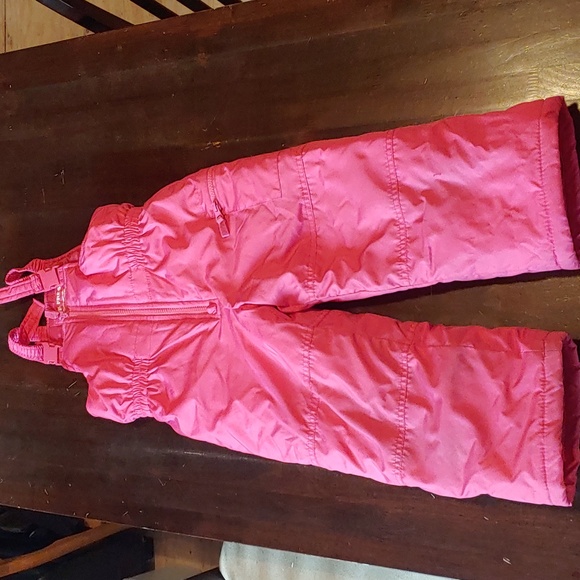 Girls hot pink size 4 Snowpants Winter - Picture 1 of 4